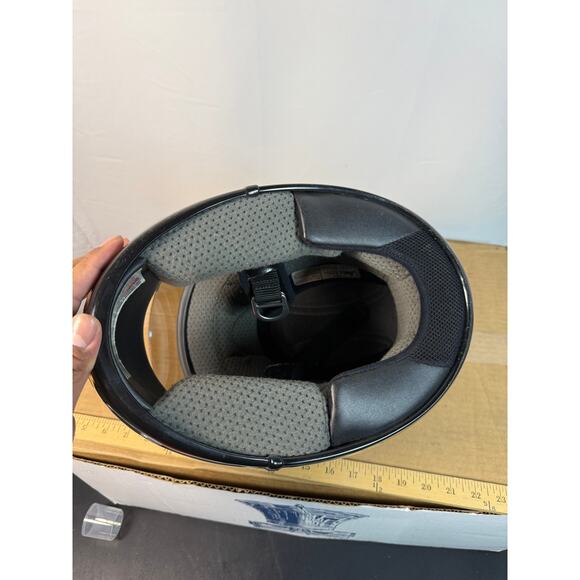 Shoei RF-700 Full Face Motorcycle Helmet White Blue Mirrored Visor DOT SNELL - Picture 5 of 8